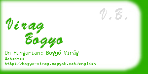 virag bogyo business card